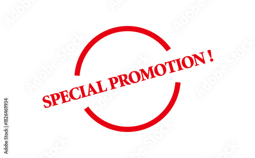 SPECIAL PROMOTION ! - Red Rubber Stamp With text SPECIAL PROMOTION !
