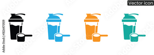 Fuel your fitness journey with these colorful shaker bottles and protein scoops. Ideal for gym ads, health campaigns, and promoting an active lifestyle.