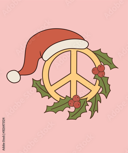 Santa Hat and Peace at Groove Style