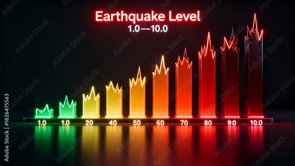© Unmesha Park - Earthquake level indicator showing seismic activity data © Unmesha Park - Earthquake level indicator showing seismic activity data