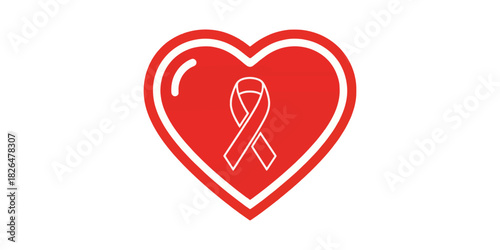 Love, Hope, and HIV/AIDS Awareness Heart