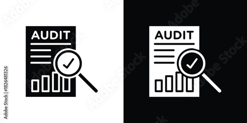 Audit icon, logo, app, template. EPS10