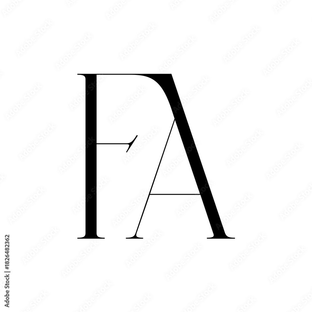 Naklejka premium Modern Decorative Monogram