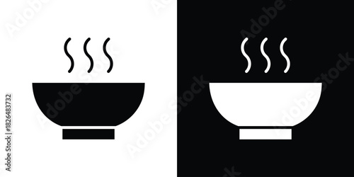 Bowl of soup icon, logo, app, template. EPS10