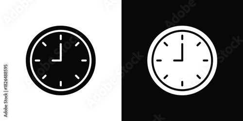 Clock icon, logo, app, template. EPS10