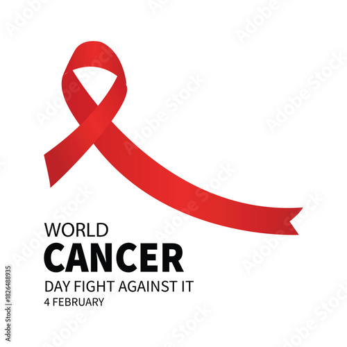 world cancer day, World international cancer day illustration on white background Vol 03