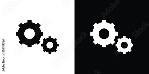 Cogwheel icon, logo, app, template. EPS10