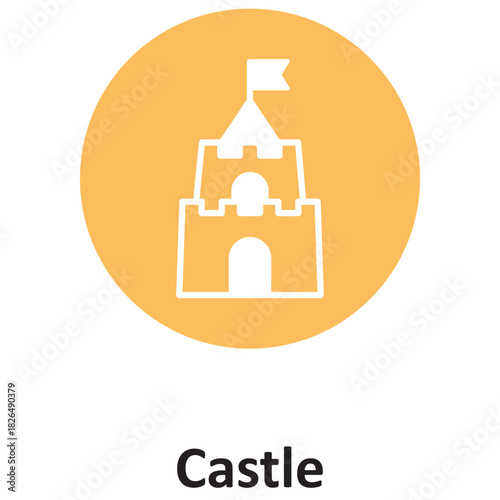 Castle Vector icon which can easily modify or edit