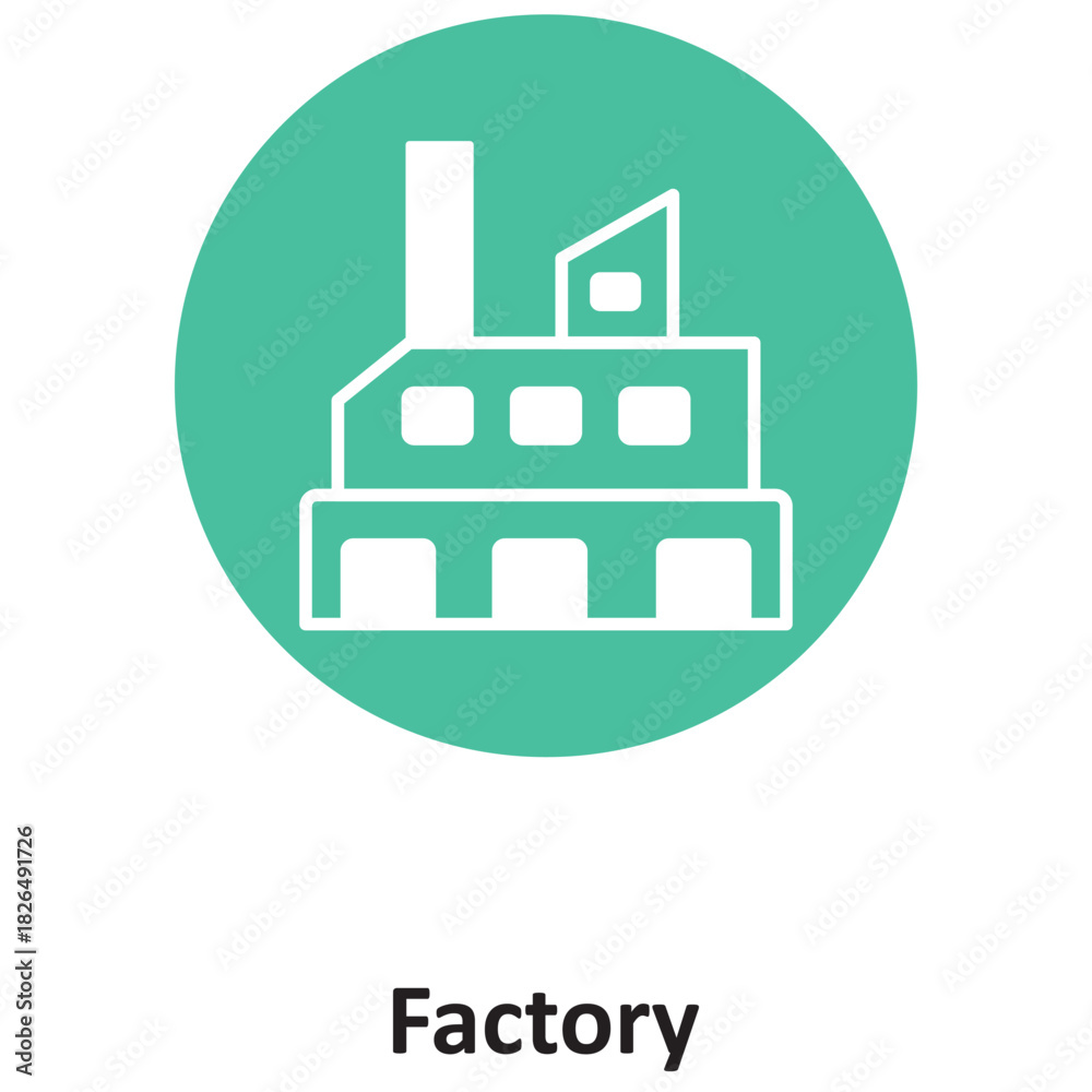 Naklejka premium Factory Vector icon which can easily modify or edit