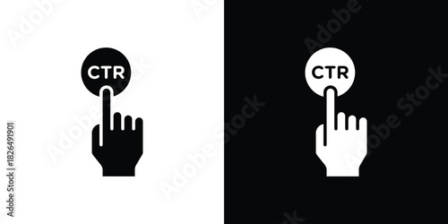 CTR icon, logo, app, template. EPS10