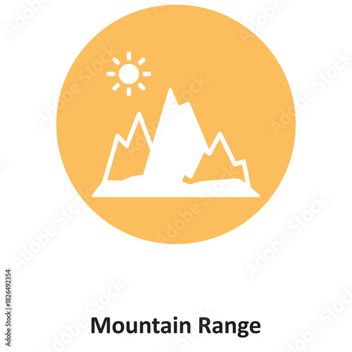 Mountain Range Vector icon which can easily modify or edit