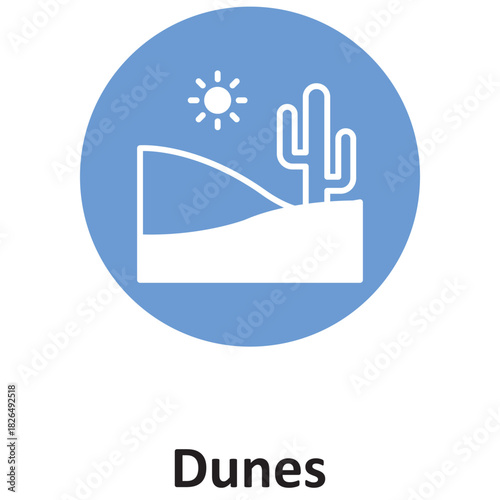 Dunes Vector icon which can easily modify or edit