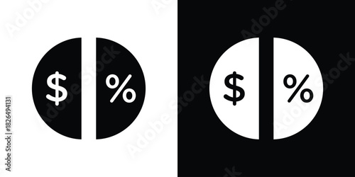 Dividend icon, logo, app, template. EPS10