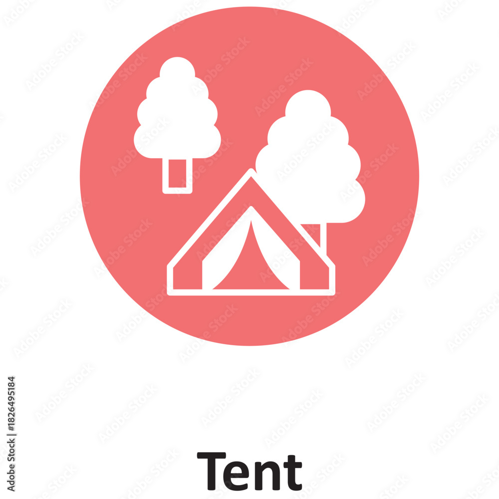 Obraz premium Tent Vector icon which can easily modify or edit
