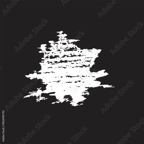 Grunge birds droppings black and white. Flat blots style vector illustration. Map. Abstract paint drop.