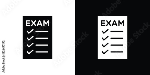 Exam icon, logo, app, template. EPS10