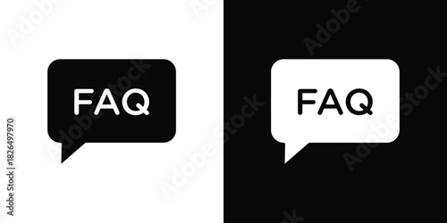 FAQ icon, logo, app, template. EPS10