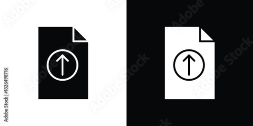 File upload icon, logo, app, template. EPS10
