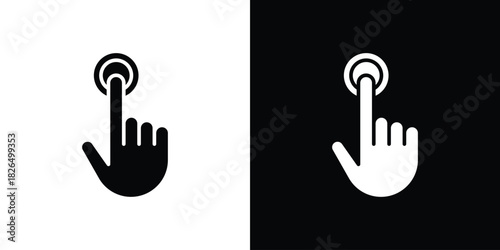 finger tap icon, logo, app, template. EPS10