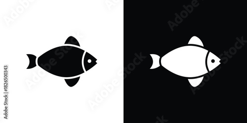 Fish icon, logo, app, template. EPS10