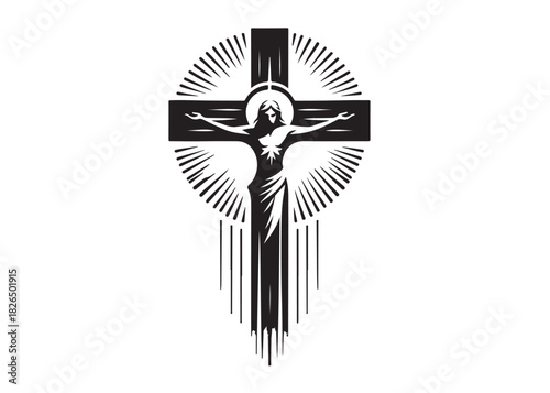 jesus cross logo silhouette vector, crucified Jesus Christ silhouette vector illustration, Jesus on Cross logo silhouette, jesus christ crucifixion of Jesus christian religious god logo silhouettes 