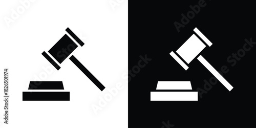 Gavel icon, logo, app, template. EPS10
