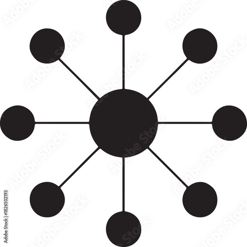 Central Hub Connection and Communication Network Diagram