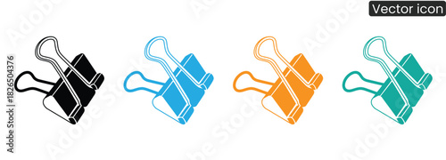 Brighten up your designs with these colorful binder clips! Perfect for adding a touch of organization and style to any project, from stationery to business materials.