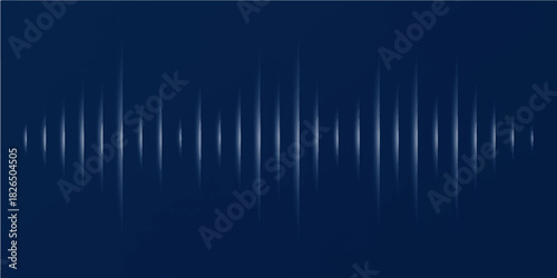 Digital sound wave frequency graph in a blue abstract technology design background