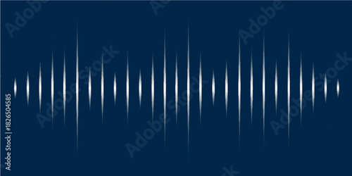 Abstract blue background with digital sound wave line graph frequency illustration