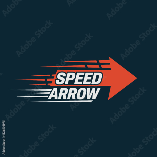 Dynamic red arrow graphic symbolizing fast progress and forward momentum, perfect for illustrating quick advancement and rapid development in modern business concepts and digital environments