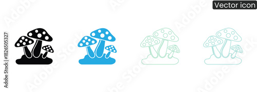 Charming mushroom illustrations in various styles are perfect for nature themed designs, branding, or educational materials. Bring a touch of whimsy to your project.