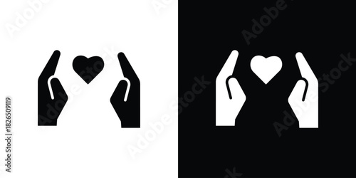 Life insurance icon, logo, app, template. EPS10