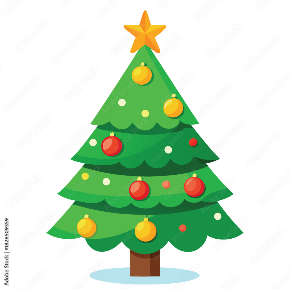 Obraz premium christmas tree isolated on white