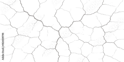 Seamless cracked dry concrete texture pattern on a stone wall surface illustration