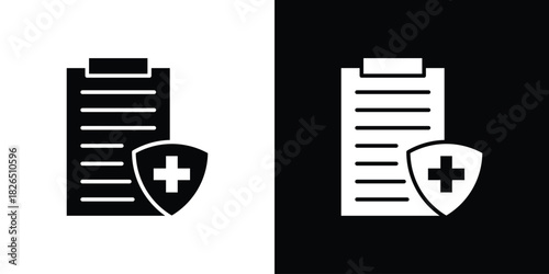 Medical insurance icon, logo, app, template. EPS10