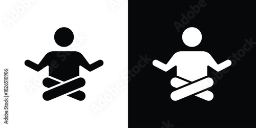 Meditation icon, logo, app, template. EPS10