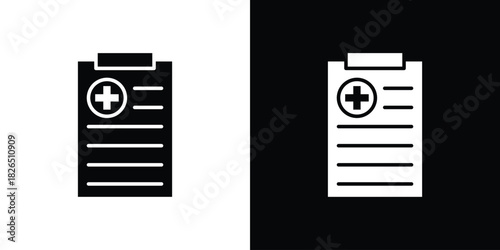 Medical report icon, logo, app, template. EPS10