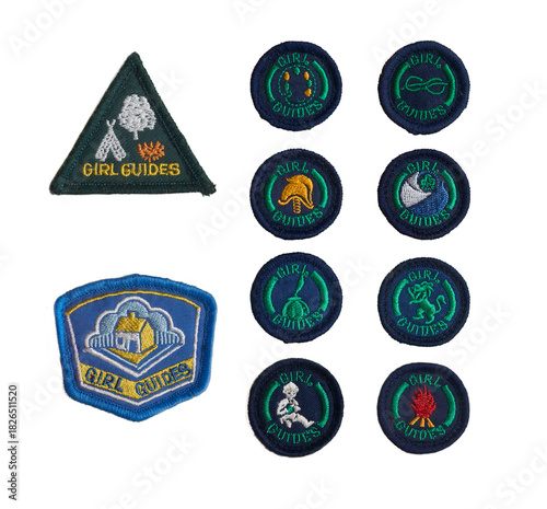 Set of Girl Guides Patches for Merit and Skill Awards