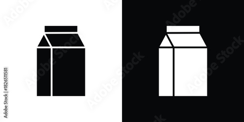 Milk carton icon, logo, app, template. EPS10