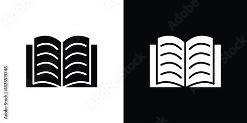 open book icon, logo, app, template. EPS10