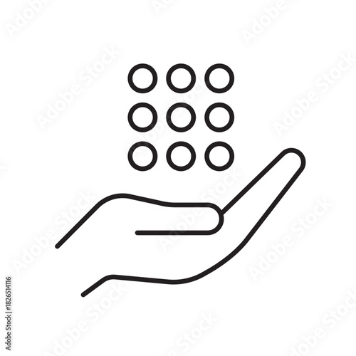 A vector icon representing ethical data collection practices, created in line style with editable stroke