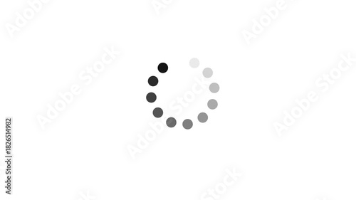 Spinning loading circle animation icon with dotted progress. Circle loading animation on transparent background. dotted round loading page video.