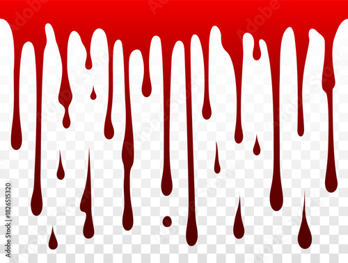 Paint dripping. Dripping liquid. Paint flows. Current paint, stains. Current drops. Dripping blood. Seamless pattern. Current inks. Flowing liquid. Stencil drops. Paint splatter. Molten blood. Drops