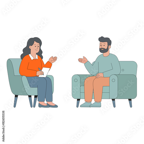 A man receives therapy from a therapist