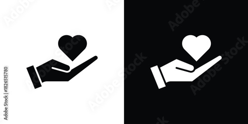 Philanthropy icon, logo, app, template. EPS10