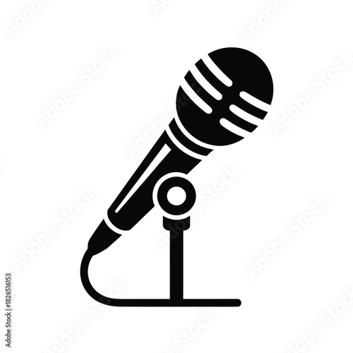 Microphone icon for audio recording and live performance
