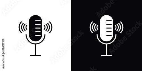 Podcast icon, logo, app, template. EPS10