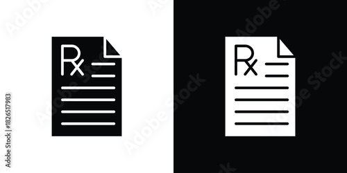 Prescription icon, logo, app, template. EPS10