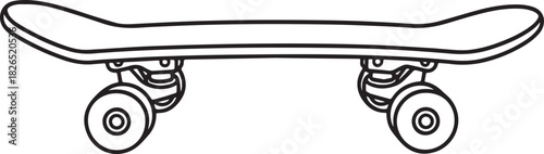 Vintage skateboard silhouette icon vector black illustration isolated transportation object